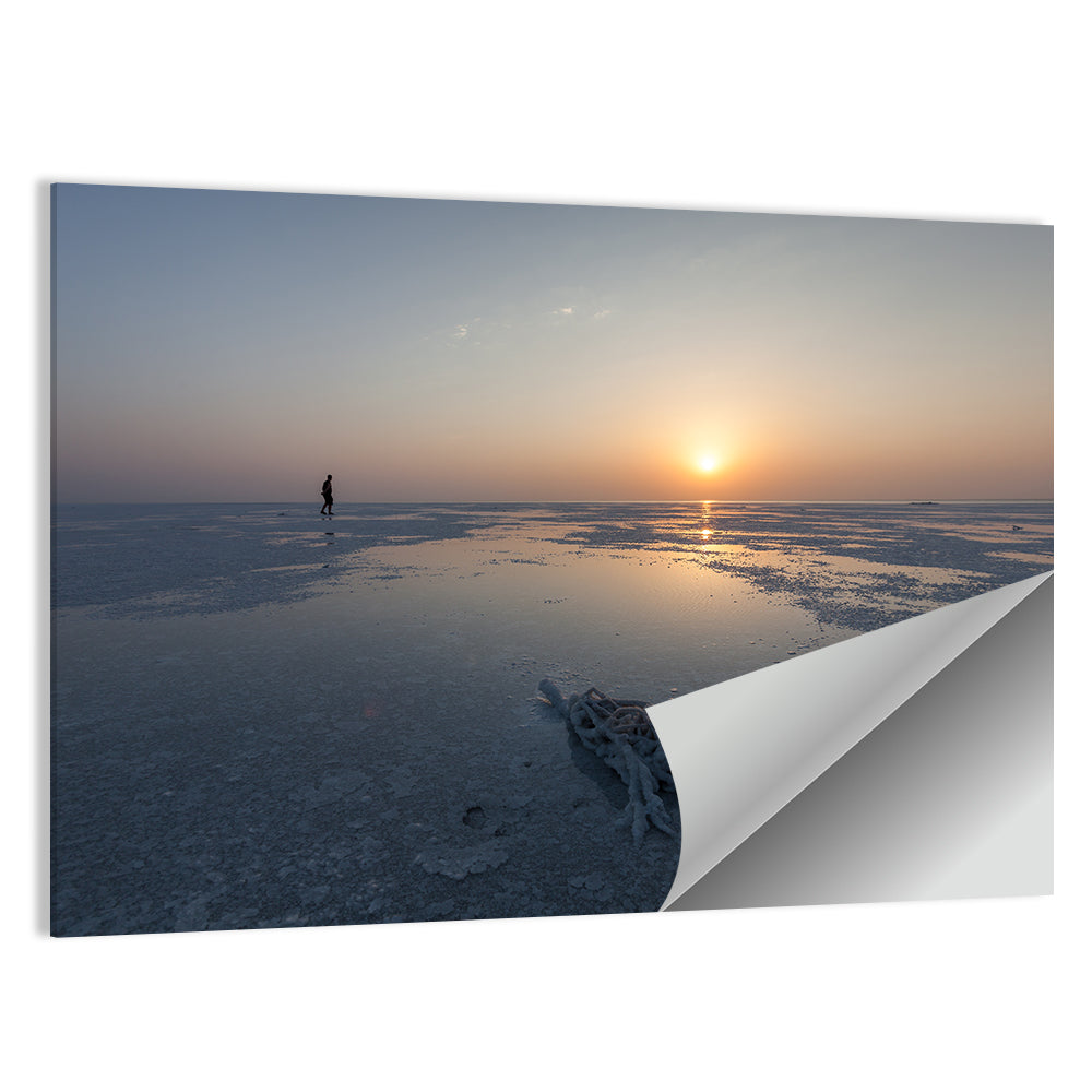 Danakil Desert Sunrise Over Lake Assal Wall Art