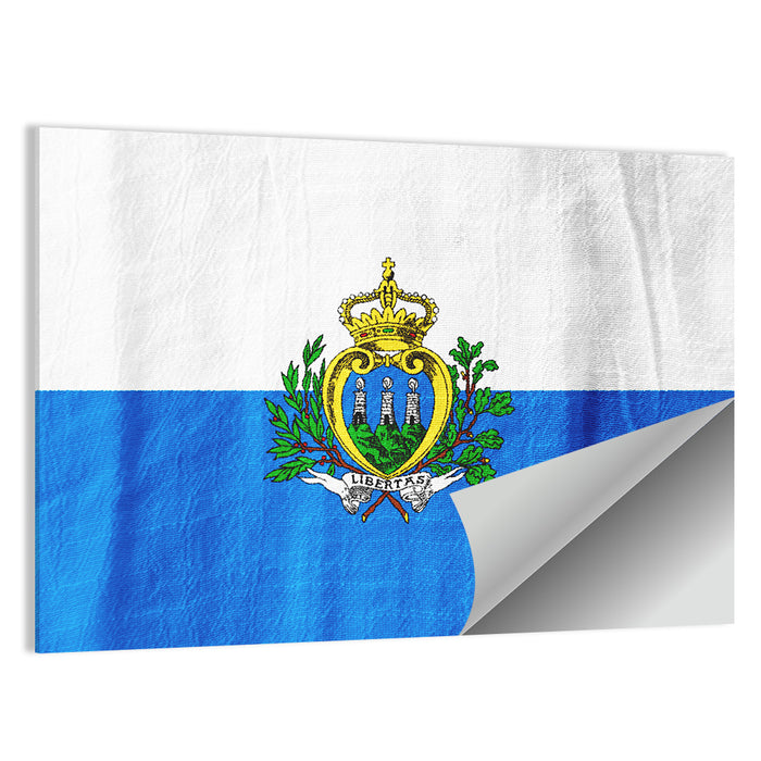 San Marino National Flag Wall Art as a poster print