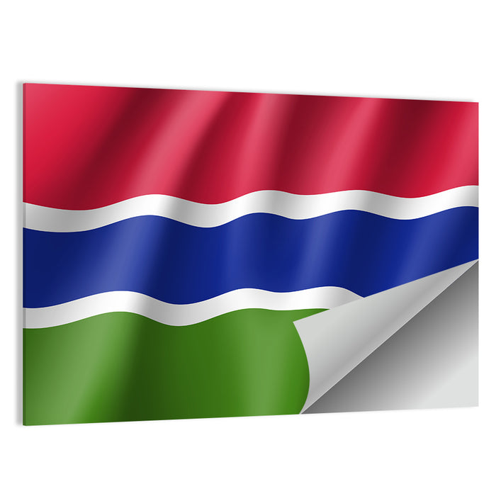 Gambia National Flag Wall Art as a poster print