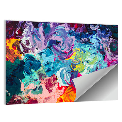 Vibrant Acrylic Swirls Wall Art