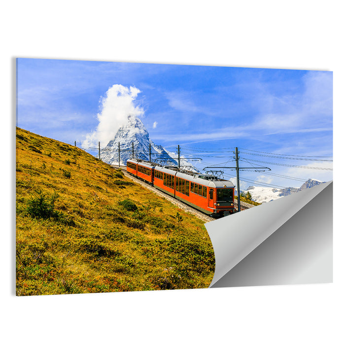 Gornergrat Railway at Zermatt Wall Art as a poster print
