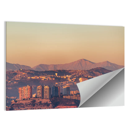 Valparaiso Hills at Golden Hour Wall Art