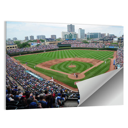 Crowds At Chicago Cubs Game Wall Art