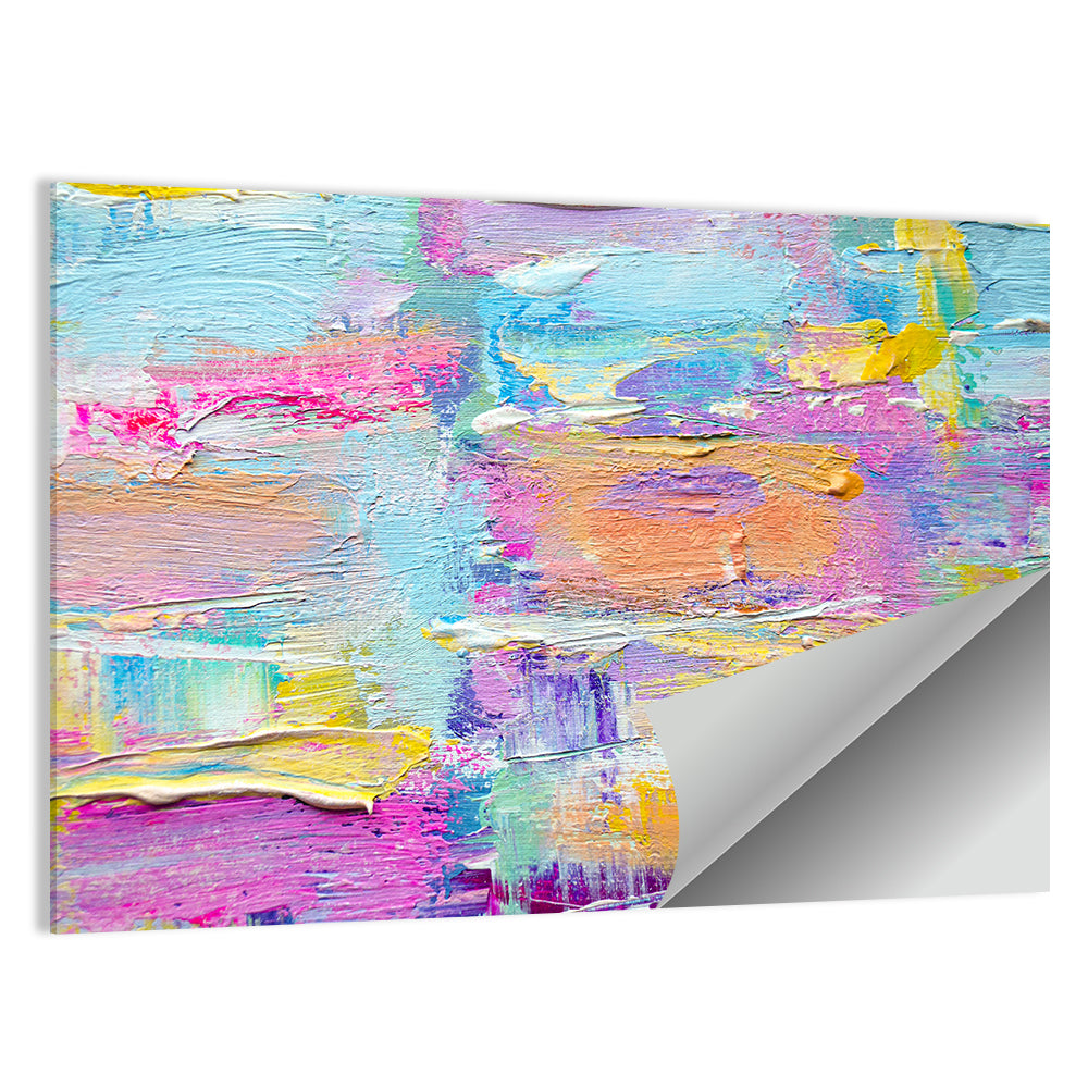 Vibrant Acrylic Brushstroke Abstract Wall Art