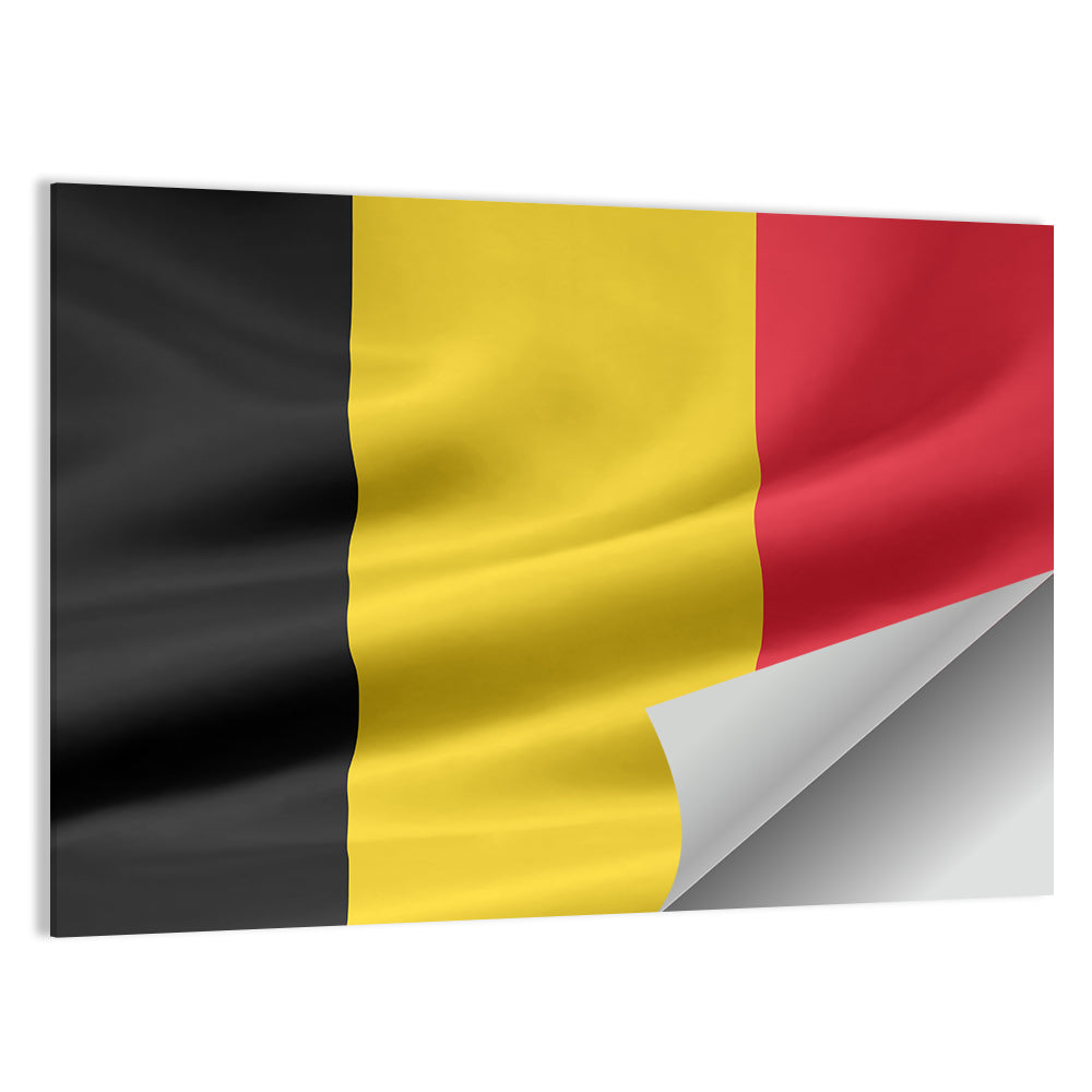 Waving Belgian Flag Wall Art