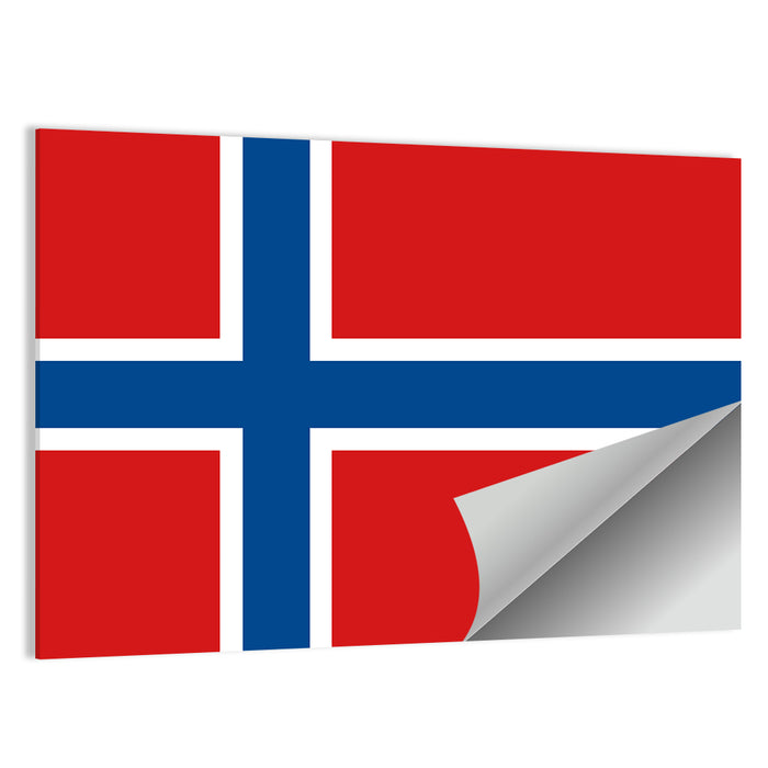 Norwegian Flag Graphic Wall Art as a poster print