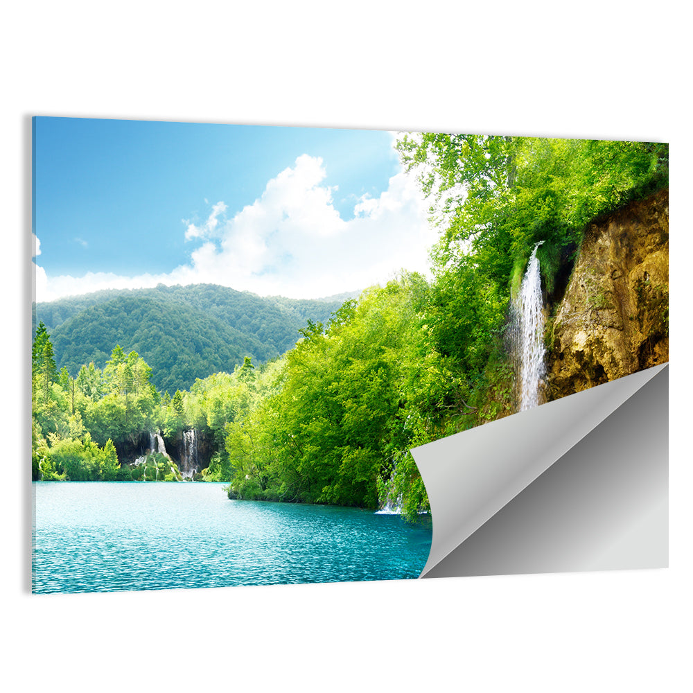 Plitvice Lakes Waterfall Wall Art