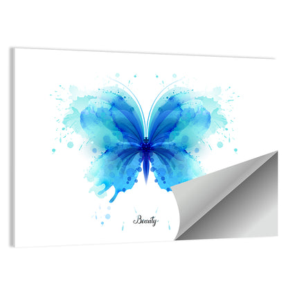 Translucent Blue Butterfly Wall Art