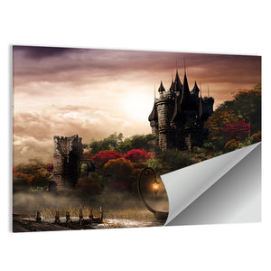 Castle Over Mystery Lake Wall Art