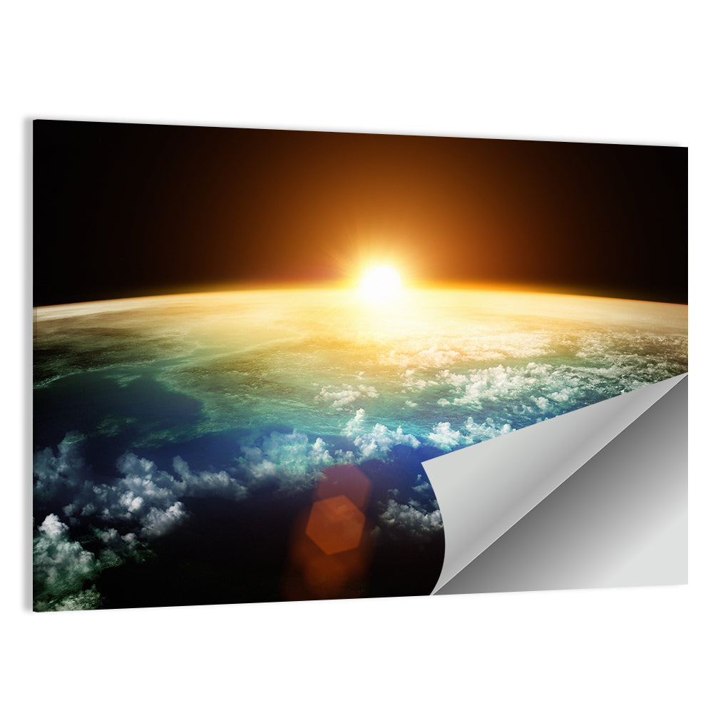 Earth at Sunrise from Orbit Wall Art