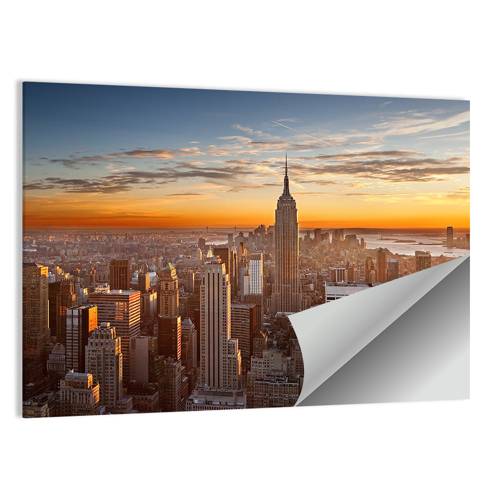 Manhattan Sunset with Empire State Wall Art