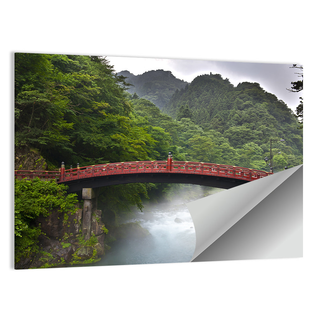 Red Sacred Bridge Shinkyo Japan Wall Art
