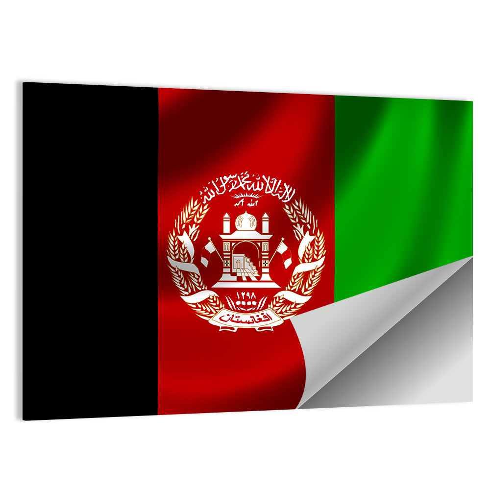 Waving Flag of Afghanistan Wall Art