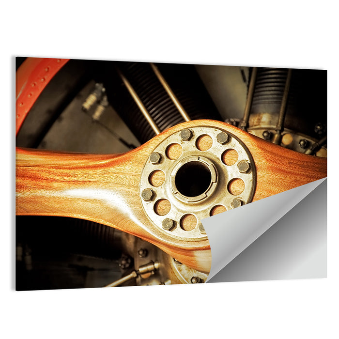 Vintage Wooden Propeller Wall Art as a poster print