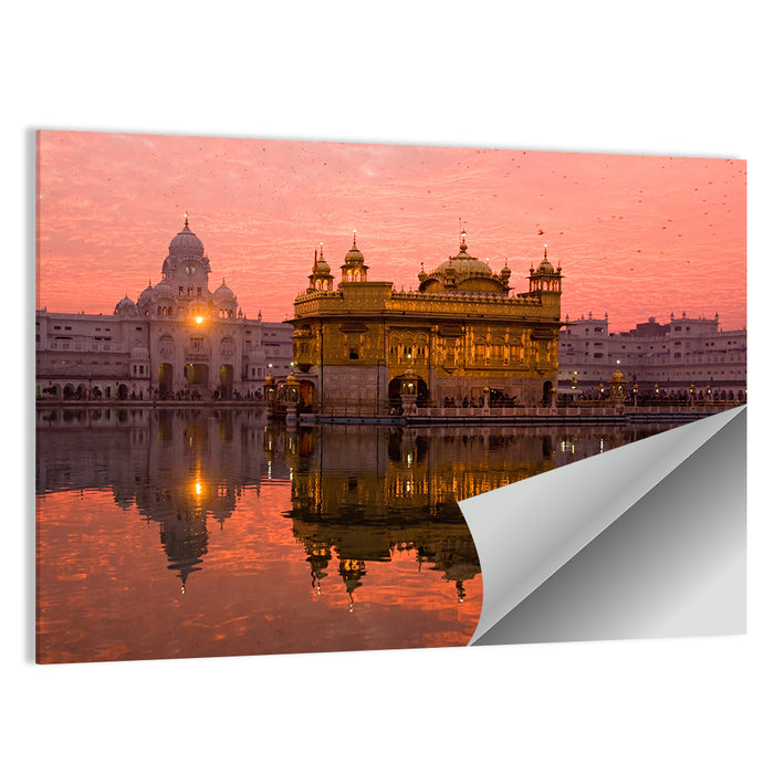 Golden Temple at Sunset, Amritsar Wall Art as a poster print