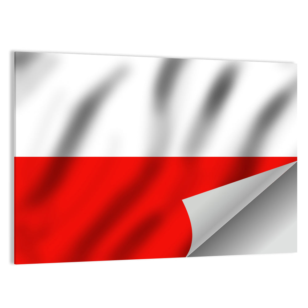 Waving Flag of Poland Wall Art