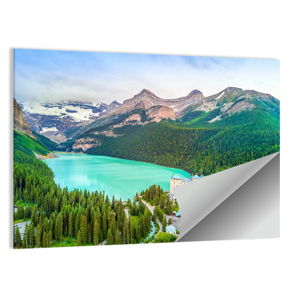 Lake Louise Aerial View Wall Art