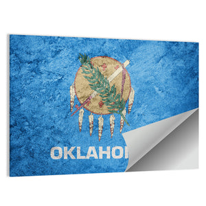 Grunge Oklahoma Flag Wall Art