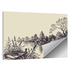 River Flow Scene Wall Art