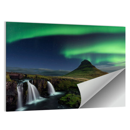 Northern Lights Over Kirkjufellsfoss Wall Art
