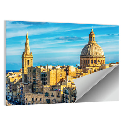 Valletta Skyline with Dome and Spire Wall Art