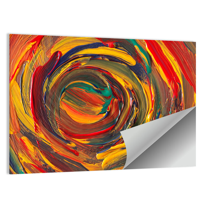 Vibrant Spiral Vortex Abstract Wall Art as a poster print