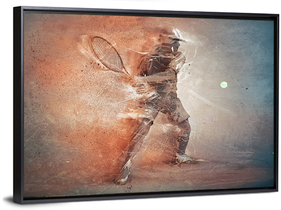 Tennis Player in Motion Wall Art