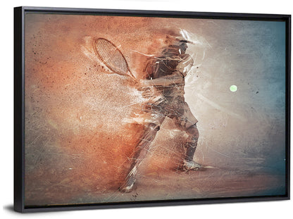 Tennis Player in Motion Wall Art