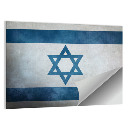 Israeli Flag with Star of David Wall Art