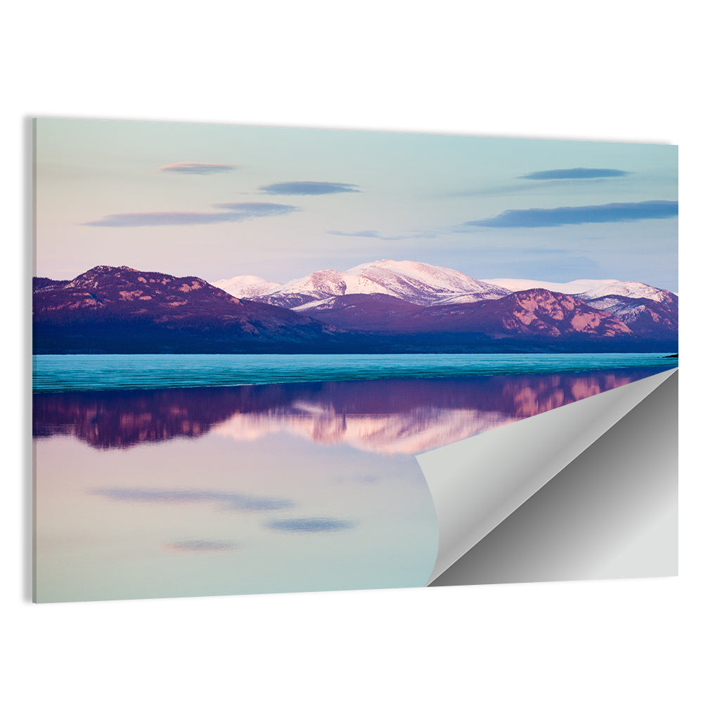 Lake Laberge Dusk Reflection Wall Art