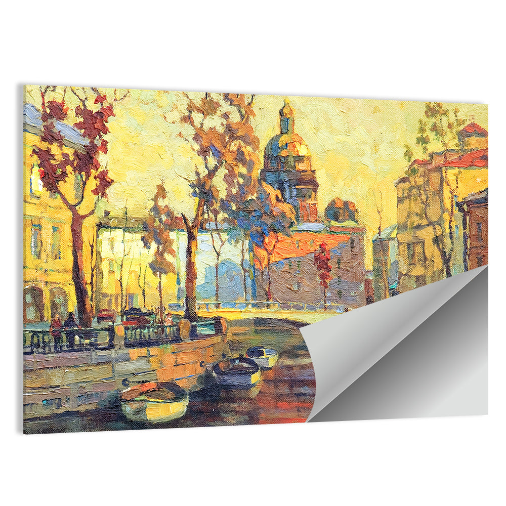 St Petersburg Golden Canal Wall Art