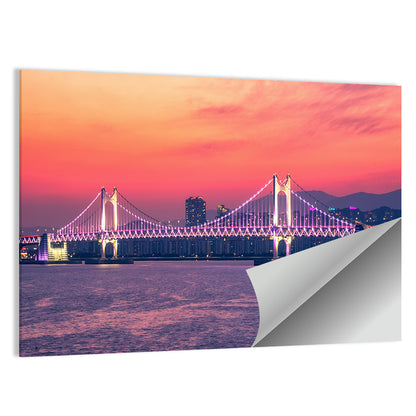 Gwangan Bridge Night Skyline Wall Art