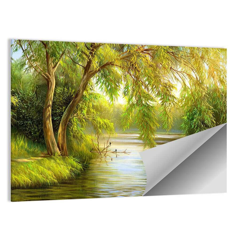 Summer Willow Lake Wall Art