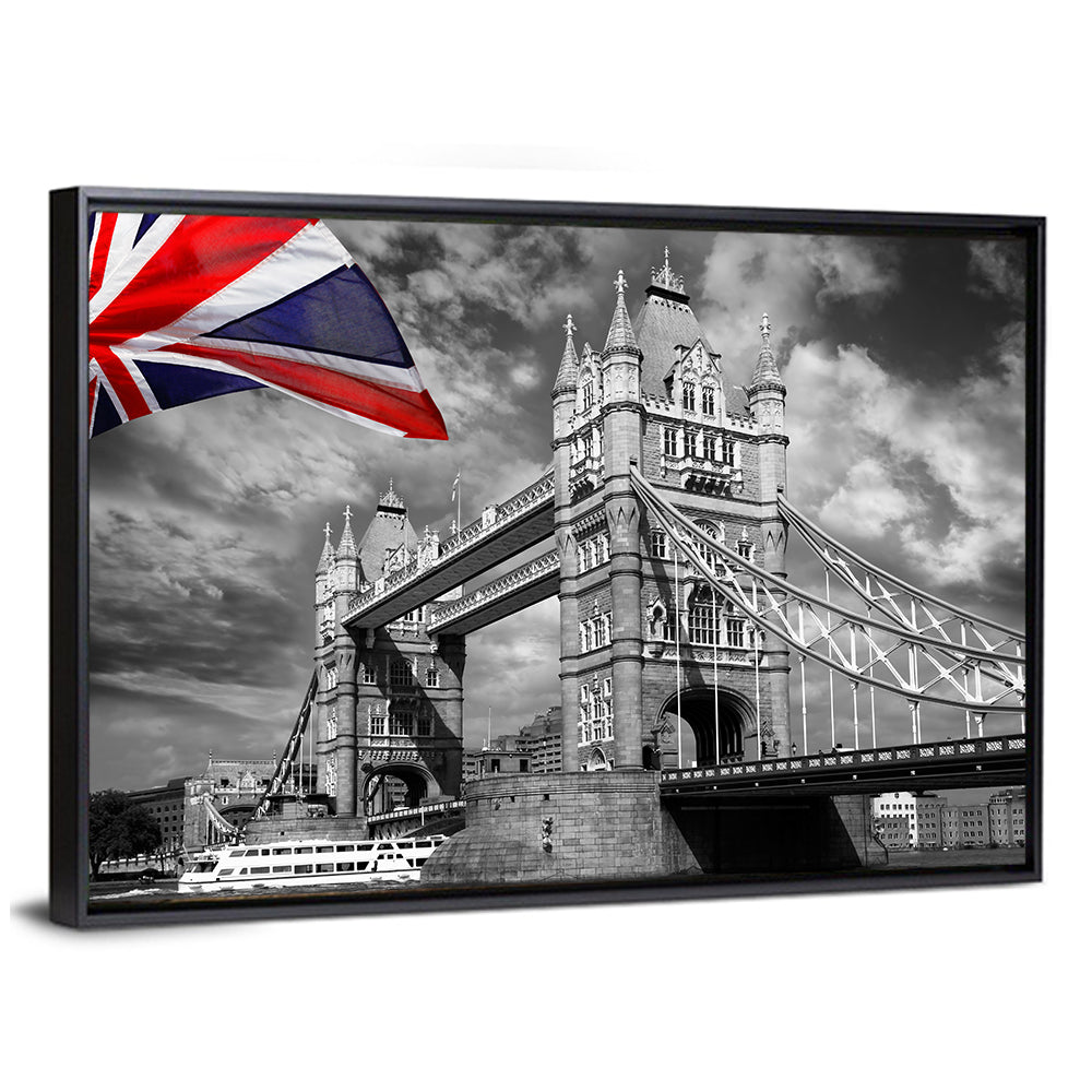 Tower Bridge with Flag Accent Wall Art