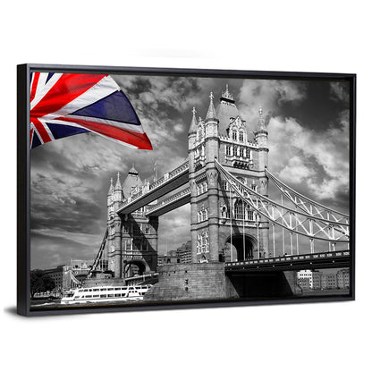 Tower Bridge with Flag Accent Wall Art