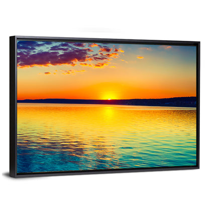 Golden Hour Over Russian Lake Wall Art