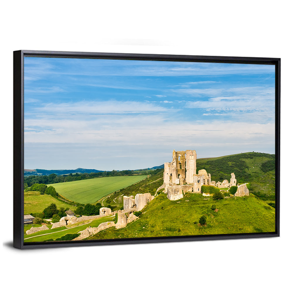 The Ruins Of Corfe Castle Wall Art