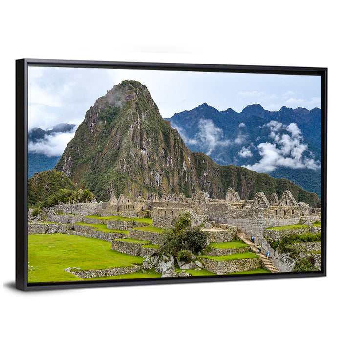 Machu Picchu Stone Terraces Wall Art as a framed canvas