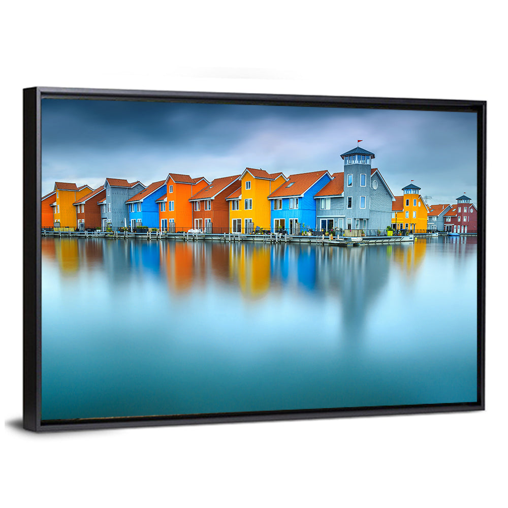 Colorful Waterfront Houses Wall Art