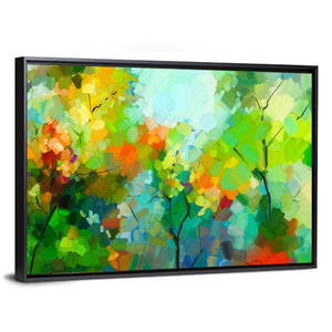 Colorful Leaves Abstract Wall Art