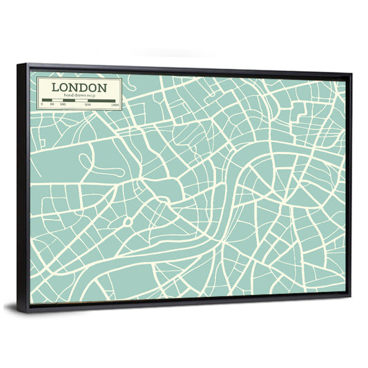 London Cartographic Map Wall Art