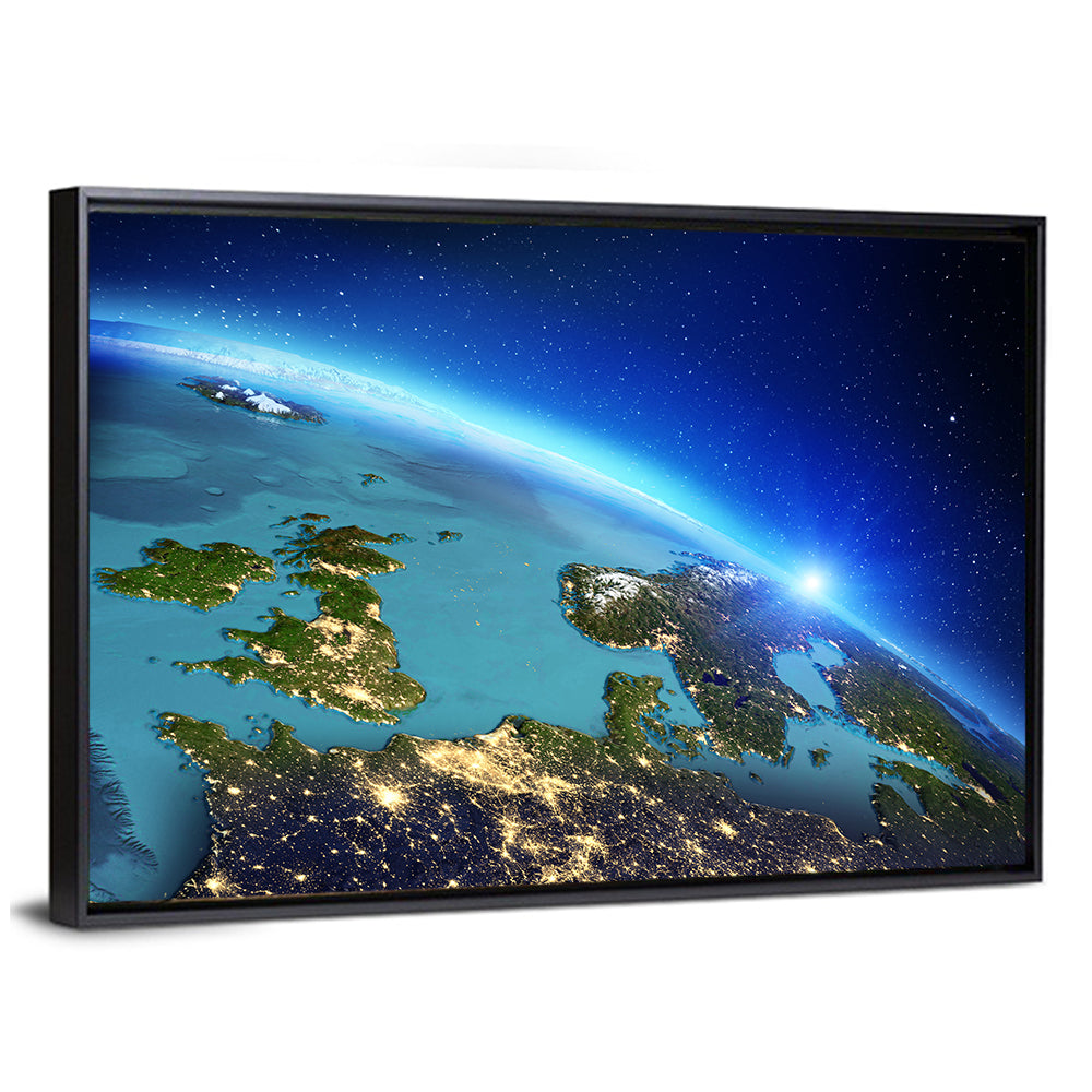 Sunrise Over Europe from Orbit Wall Art