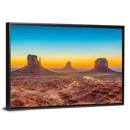 Monument Valley Sunrise with Winding Road Wall Art