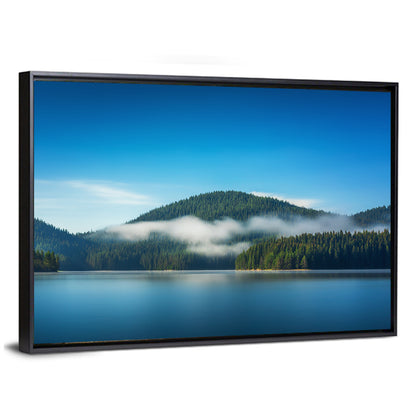Misty Morning Over Mountain Lake Wall Art