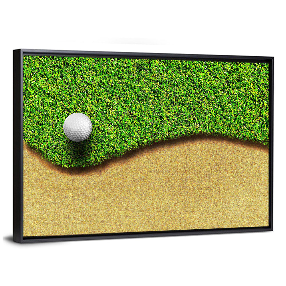 Golf Ball on Bunker Edge Wall Art