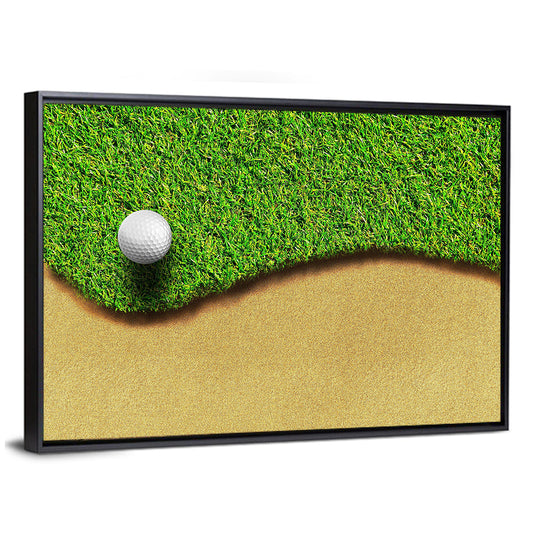 Golf Ball on Bunker Edge Wall Art