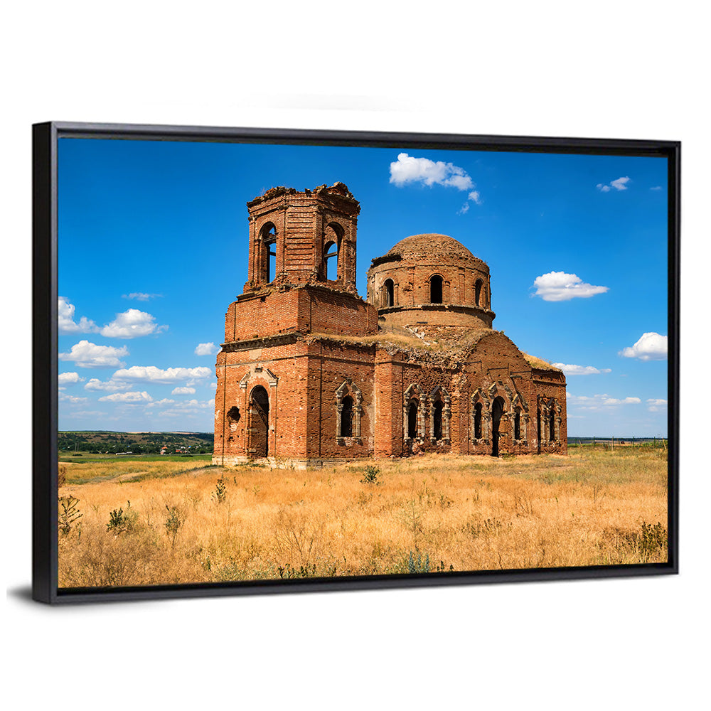 Sunlit Ruined Orthodox Cathedral Wall Art