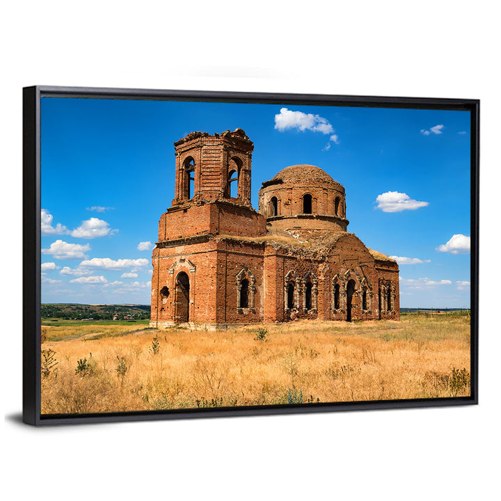 Sunlit Ruined Orthodox Cathedral Wall Art