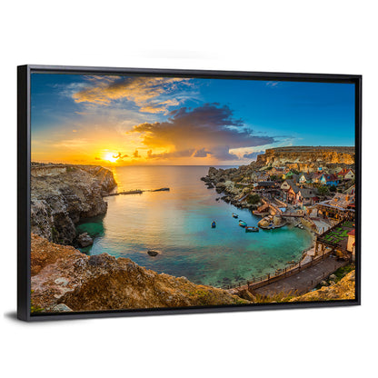 Popeye Village Sunset, Anchor Bay Malta Wall Art