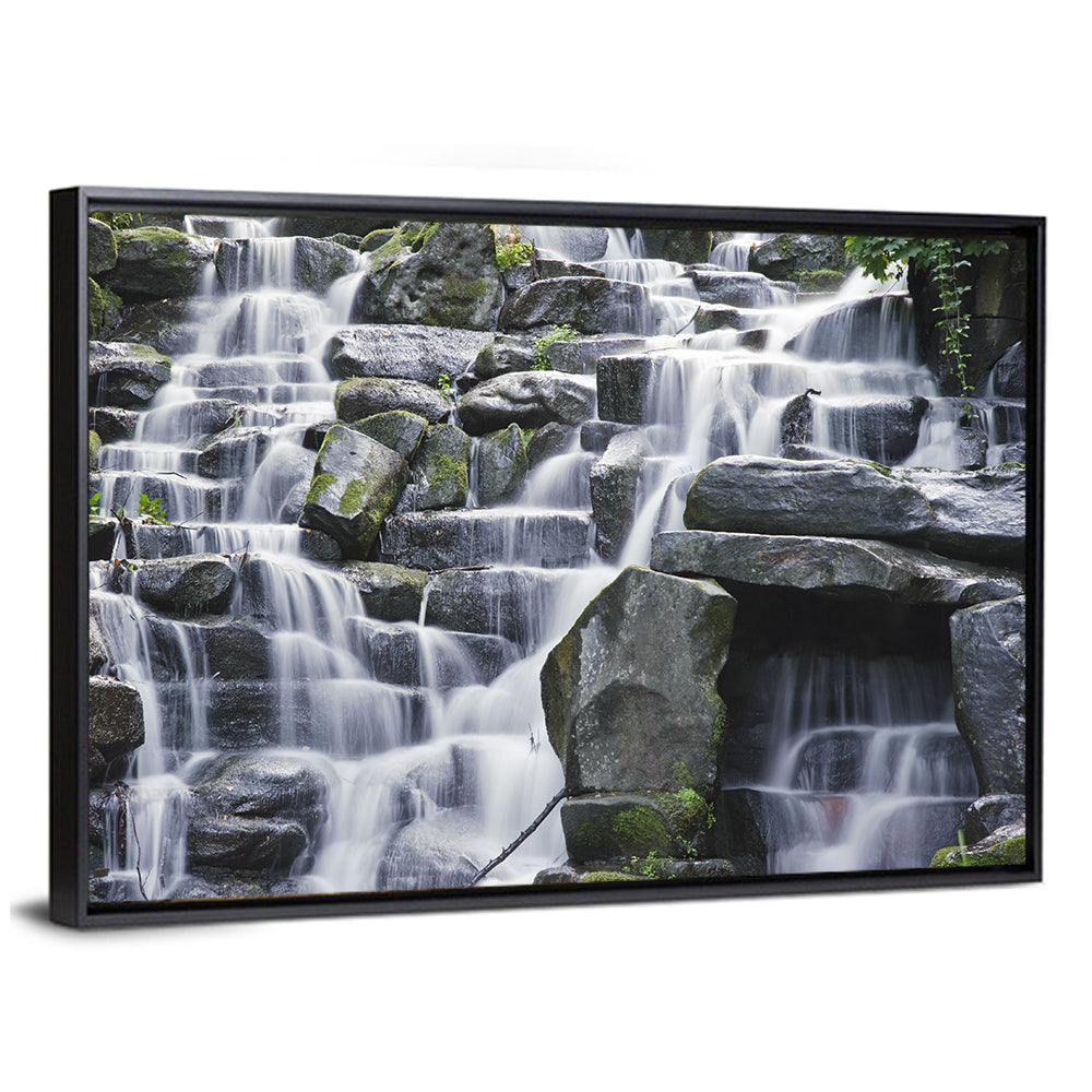 Mossy Tiered Waterfall Wall Art